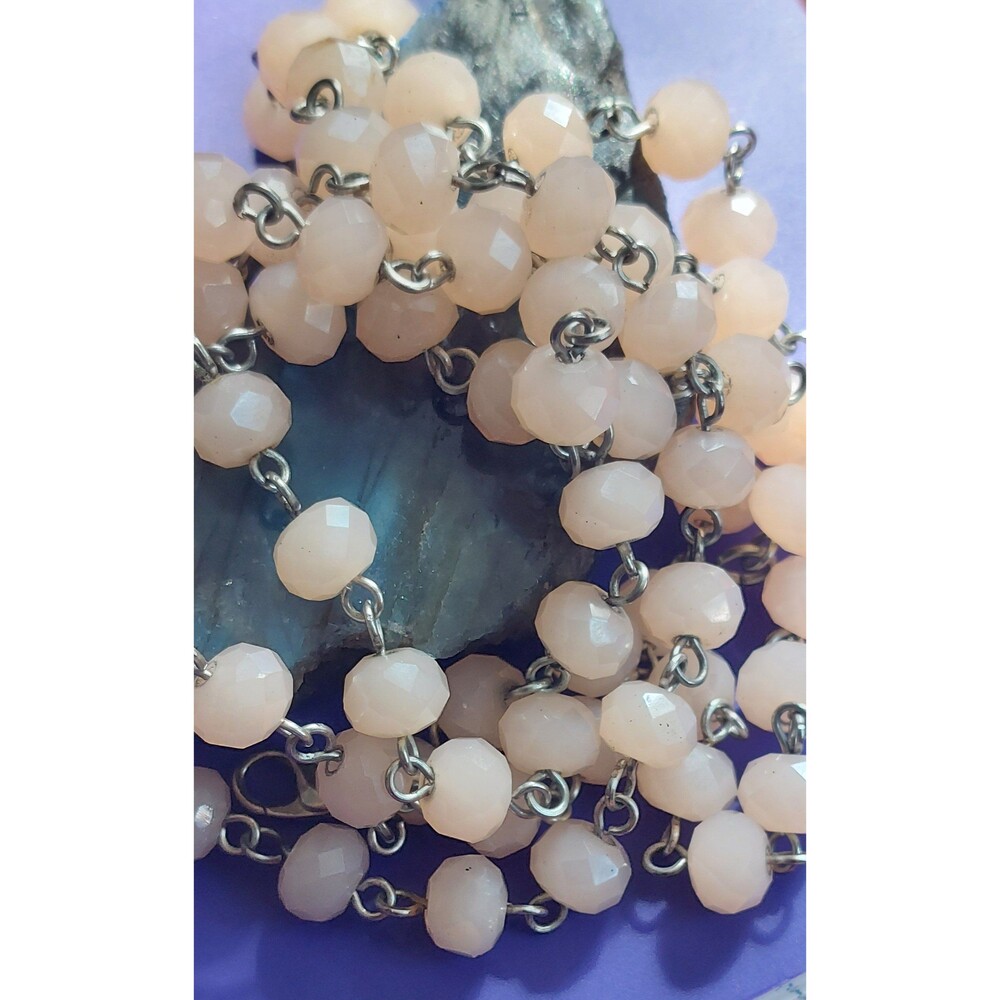 Rose quartz 36" necklace
